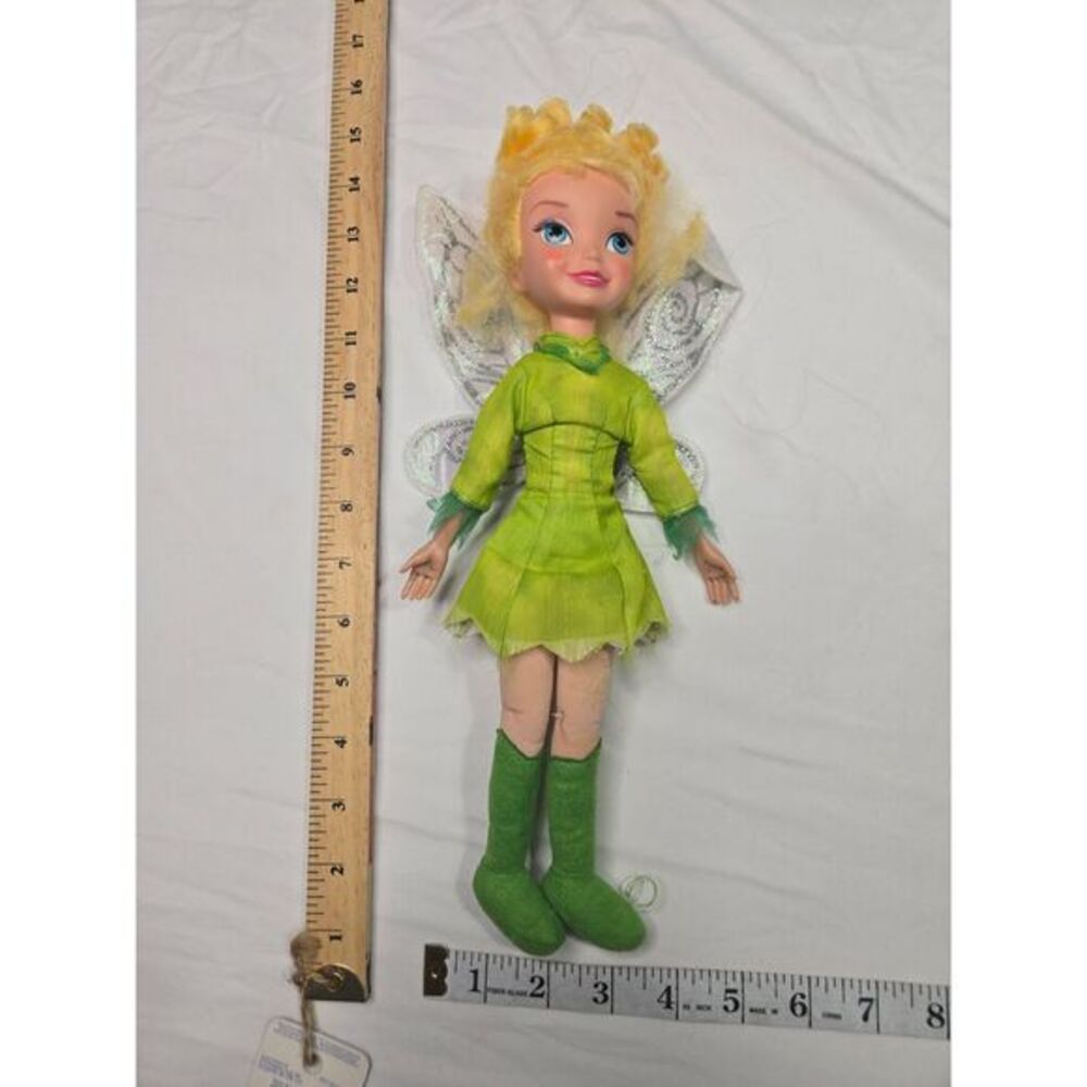 Disney Tinker Bell Fairy Doll with Iridescent Wings Green Dress‎ 12" Collectible